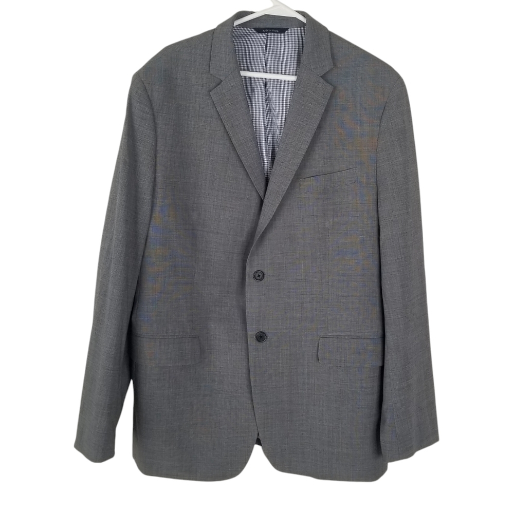 Banana Republic Tailored Fit Light Grey Neatweave Wool Blazer 44R Careerwear